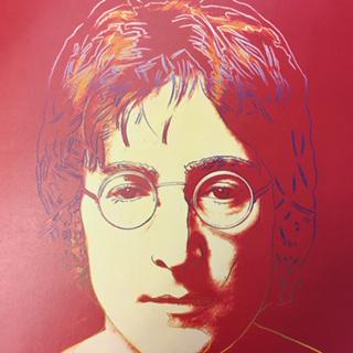 Andy Warhol, John Lennon, Vintage offset lithograph: Artist: Andy Warhol Title: "John Lennon" Medium: Offset Lithograph (Book Page) Year: 1993 Signed: Unsigned image Size: 9" X 9" Mat: 12" X 12"