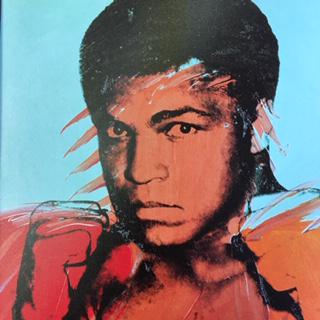 Andy Warhol, Mohamed Ali, Vintage offset lithograph: Artist: Andy Warhol Title: "Mohamed Ali" Medium: Offset Lithograph (Book Page) Year: 1993 Signed: Unsigned image Size: 9" X 9" Mat: 12" X 12"