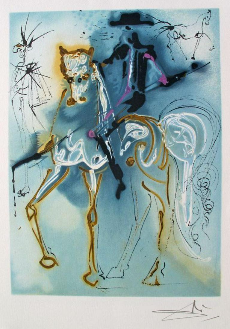 Salvador Dali "Le Picador" Bullfighter Limited Ed.: SALVADOR DALI"LE PICADOR" BULLFIGHTER LIMITED EDITION LITHOGRAPH FACSIMILE SIGNED PENCIL NUMBERED EDITION OF 500 DaliÂ­ was a skilled draftsman, best known for the striking and bizarre images in his