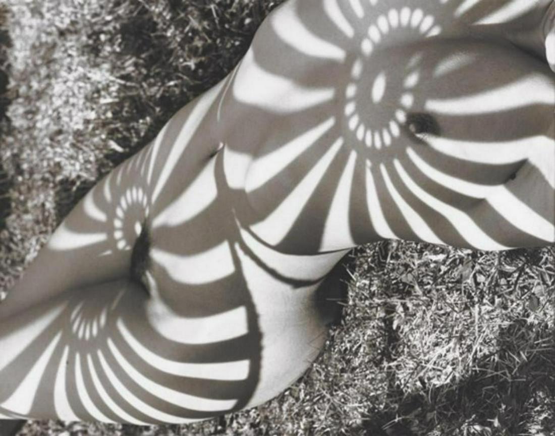 Herb Ritts - Neith with shadows - Pound Ridge, 1985: Herb Ritts - Neith with shadows - Pound Ridge, 1985. Vintage printing from portraits The actual items are crisp images Black on black archival matting , approx : 11x14 inches