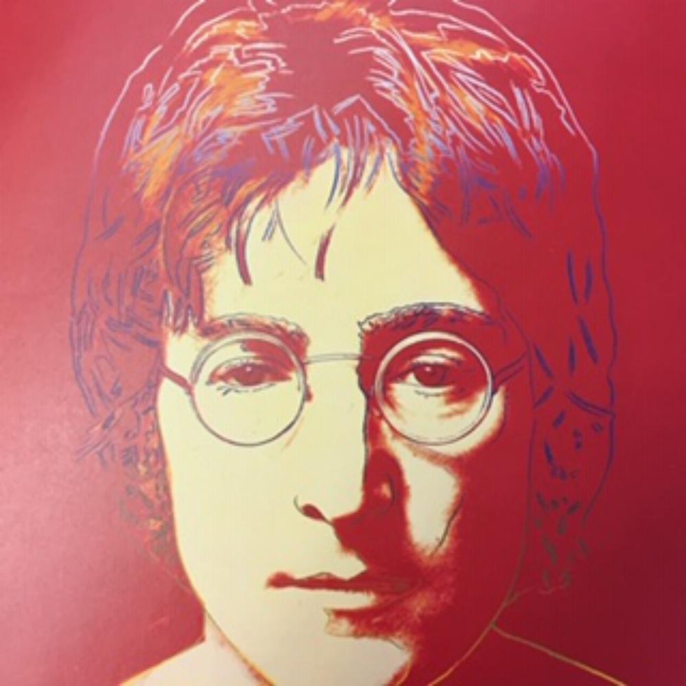 Andy Warhol, John Lennon, Vintage offset lithograph: Artist: Andy Warhol Title: "John Lennon" Medium: Offset Lithograph (Book Page) Year: 1993 Signed: Unsigned image Size: 9" X 9" Mat: 12" X 12"