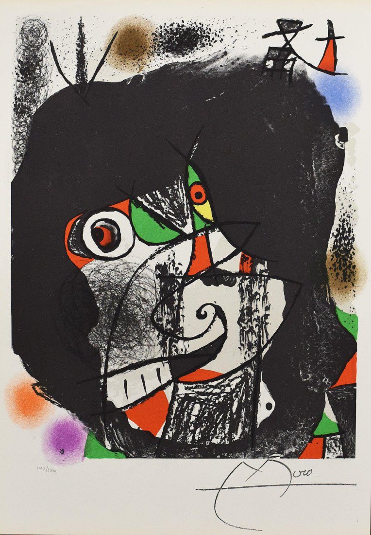 Joan Miro "End of Illusion I" Faxm. signed/numbered lit: Artist: Joan Miro (After)Title: "End of Illusion I" Media: Offset LithographSigned: Facsimile SignatureEdition: limited edition of 500Size: 14 3/" X 10"