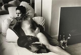 Helmut Newton, Elsa Peretti, New York, 1975: Helmut Newton, Elsa Peretti, New York, 1975, Vintage printing Photolitho, The actual items are crisp images Black on black archival matting