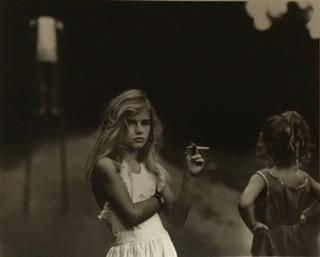 Sally Mann#2 immediate family1984-1991 “candy: Sally Mann#2 immediate family1984-1991 “candy cigarette” 7x8.5 matted 12x14. Vintage printing Photolitho, The actual items are crisp images Black on black archival matting