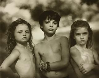 Sally Mann immediate family #1 -Emmett, Jessie and: Sally Mann immediate family #1 -Emmett, Jessie and Virginia 7x8.5 matted 12x14 . Vintage printing Photolitho, The actual items are crisp images Black on black archival matting