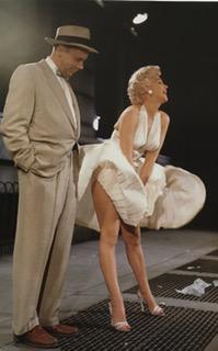 Marilyn Monroe, With Tom Ewell in the “Seven Year: Marilyn Monroe, With Tom Ewell in the “Seven Year Itch” 1955 photo by Sam Shaw , Vintage printing Photolitho, The actual items are crisp images Black on black archival matting