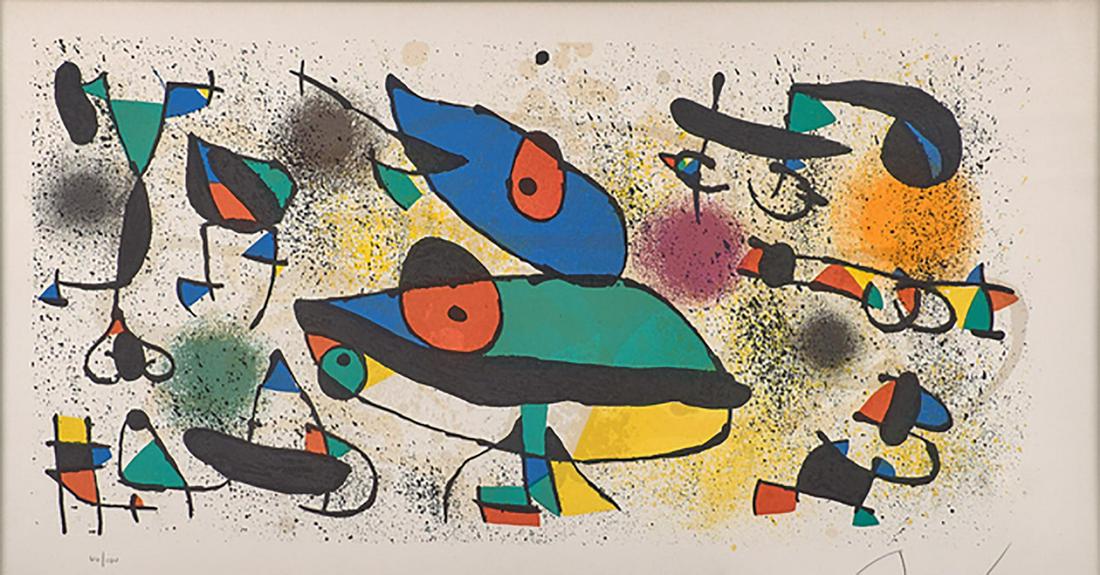 Joan Miro "Sculpture II" Faxm. Signed & numbered lithog: Artist: Joan Miro (After)Title: "Sculpture II" Media: Offset Lithograph Signed: Facsimile Signature Edition: limited edition of 500 Size: 20" X 30"