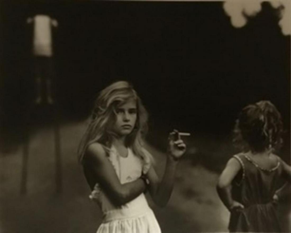Sally Mann#2 immediate family1984-1991 â€œcandy: Sally Mann#2 immediate family1984-1991 â€œcandy cigarette” 7x8.5 matted 12x14. Vintage printing Photolitho, The actual items are crisp images Black on black archival matting