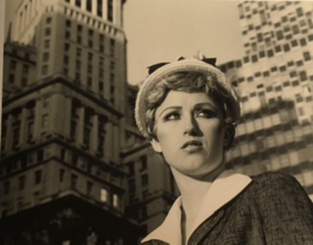 CINDY SHERMAN #21, 1978: CINDY SHERMAN #21, 1978. Photolitho 6.5 x 8 in. matted 12 x 14 in. Vintage printing from portraits The actual items are crisp images Black on black archival matting.