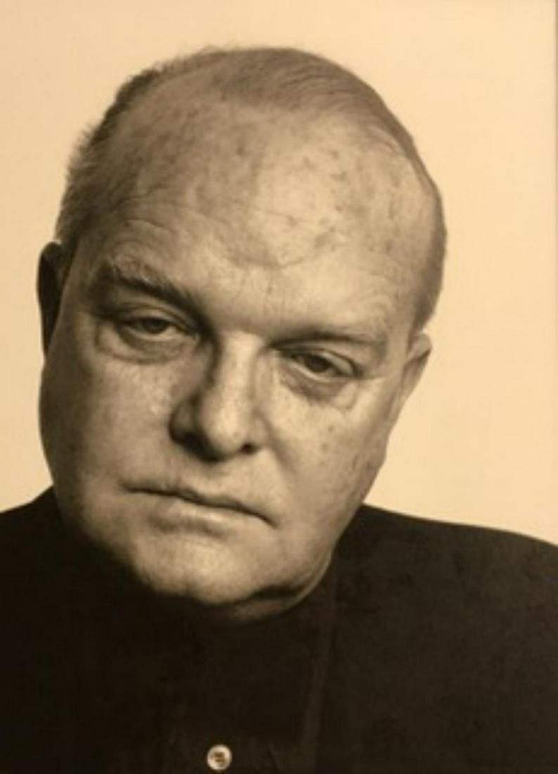 Richard Avedon, Truman Capote, Dec, 1974: Richard Avedon, Truman Capote, Dec, 1974. Vintage printing from portraits The actual items are crisp images Black on black archival matting , approx : 11x14 inches
