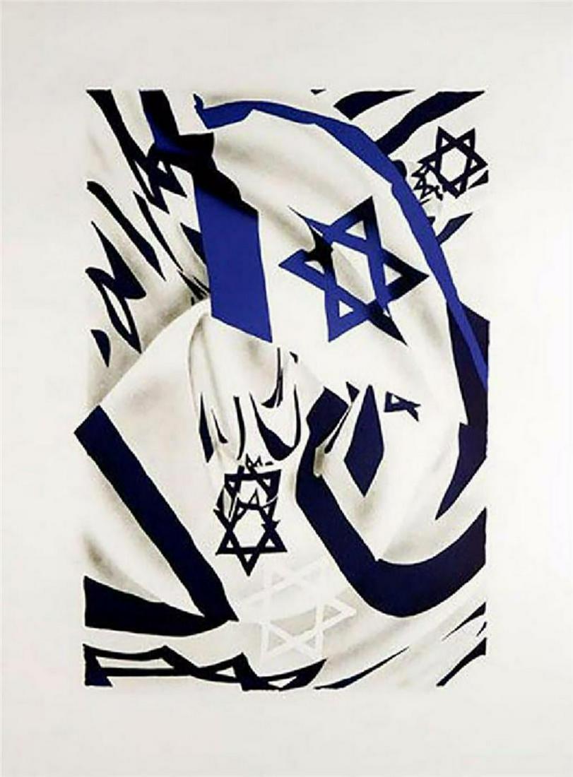 JAMES ROSENQUIST "THE ISRAEL FLAG AT THE SPEED OF: JAMES ROSENQUIST "THE ISRAEL FLAG AT THE SPEED OF LIGHT" Lithograph Signed/# James Rosenquist, (born November 29, 1933, grand folks, North Dakota , U.S.—died March 31, 2017, (New York), one of the s