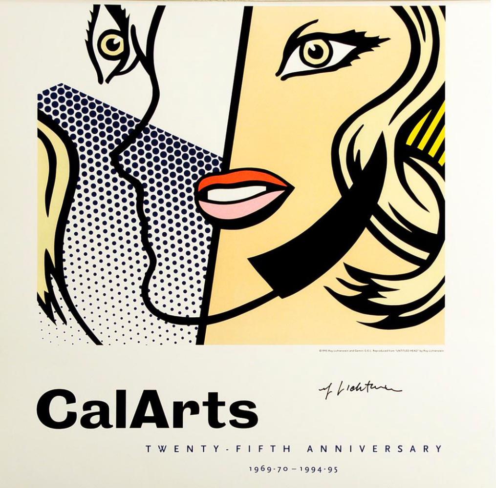 ROY LICHTENSTEIN UNTITLED HEAD Poster 1995, Signed: ROY LICHTENSTEIN UNTITLED HEAD Poster 1995 offset Lithograph, Poster, Hand signed in black ink lower right Paper size: 29.1/8 x 25.1/16 inch Images size: 15.7/8 x 19.3/8 inch very good condition For t