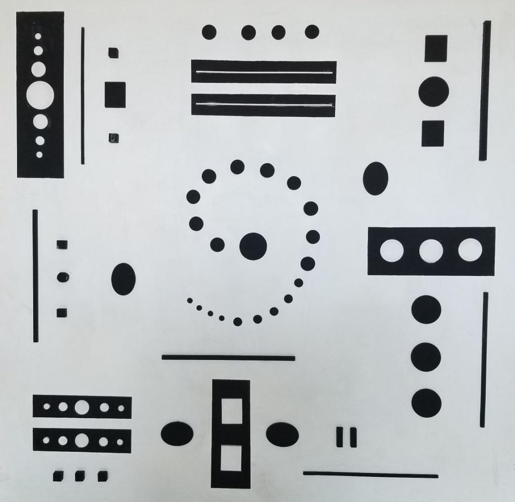 Lolo Soldevilla, Structure in Black and White: Structure in Black and White, circa 1950, Size Aprrtox.: 40" x 40"Born Dolores Soldevilla Nieto in 1901, Havana, Cuba, she was an avid painter, sculptor, collage artist and draughtsman.[1] She began p