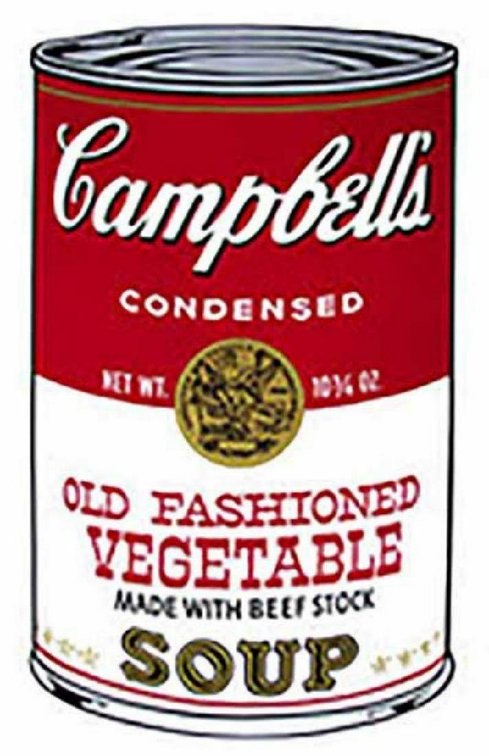 ANDY WARHOL "Campbell'S Soup II.1" SERIGRAPH SUNDAY B.: Original Limited Edition Silk-screen on 100% Acid Free Archival Museum Board. Paper Size: 35" x 23." Unsigned & unnumbered. Published by Sunday B. Morning. Excellent Condition; never framed or matted.