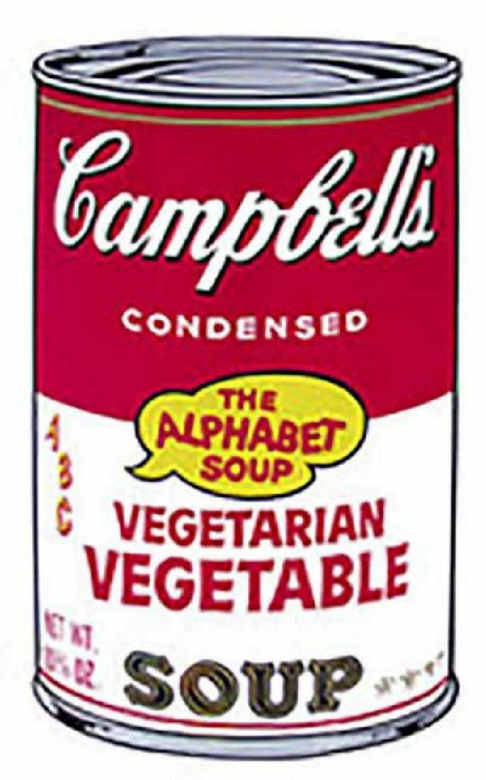 ANDY WARHOL "Campbell'S Soup II.3" SERIGRAPH SUNDAY B.: Original Limited Edition Silk-screen on 100% Acid Free Archival Museum Board. Paper Size: 35" x 23." Unsigned & unnumbered. Published by Sunday B. Morning. Excellent Condition; never framed or matted.