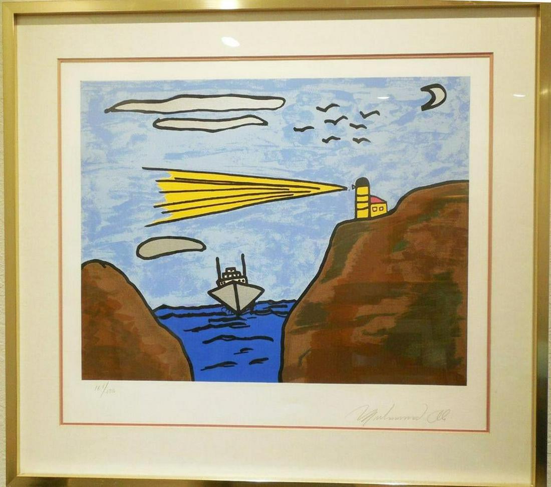 Muhammad Ali, Guiding Light, Serigraph Signed & Number: Artist: Muhammad Ali, American (1942 - 2016 ) Title: Guiding Light Year: 1979 Medium: Serigraph, signed and numbered in pencil Edition: 500 Size: 22 x 26 in. (55.88 x 66.04 cm) Frame Size: 27 x 30 inc