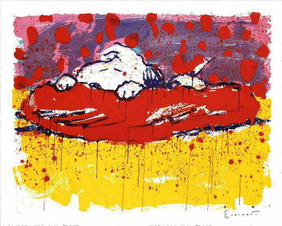 Tom Everhart, "Pig Out" Lithograph Signed and numbered: Pig Out By Tom EverhartLimited Edition PrintLithographSize: 34 x 27 in Edition: From the Edition of 500Hand Signed : Lower RightCondition: ExcellentNot FramedTom Everhart American Artist: b. 1952. The