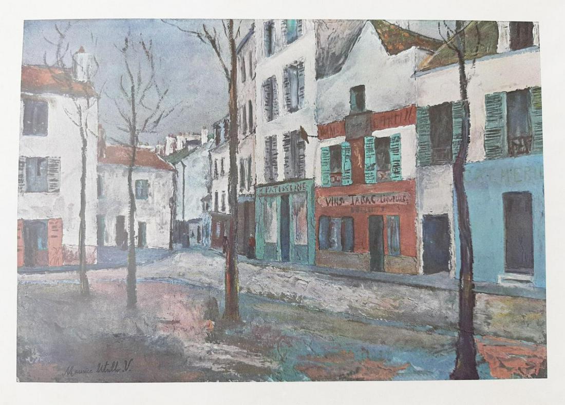 Maurice Utrillo, Protfolio of 5 lithograph, 1960 Tate: Maurice Utrillo, Protfolio of 5 lithograph, 1960 Tate gallery, Copy right Kunstkreis luzern, Harry N. Abrams Inc. Ny and S.P.D.E.M. Paris for the Israel art club 1960. size of each piece approx: 24x30
