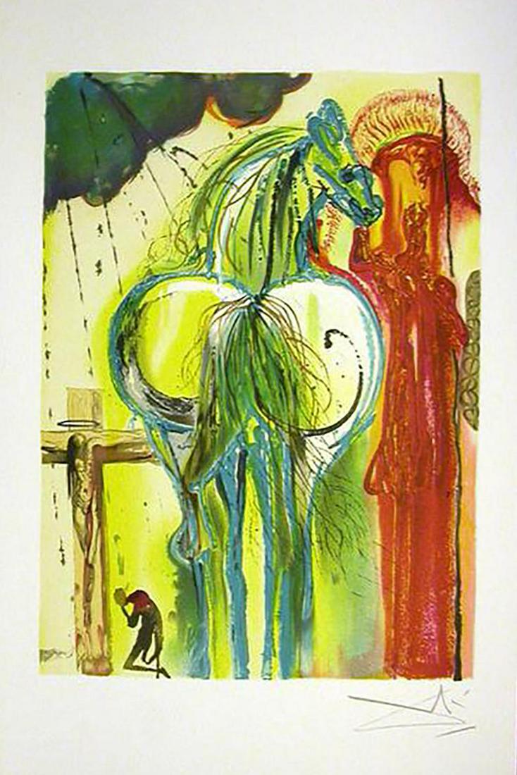 Salvador Dali "Le Centurion" Faxm Signed/Numbered litho: Artist: Salvador Dali (After)Title: "Le Centurion" Media: Offset Lithograph Signed: Facsimile Signature Edition: limited edition of 500 Size: 21 3/4" X 14 1/2"