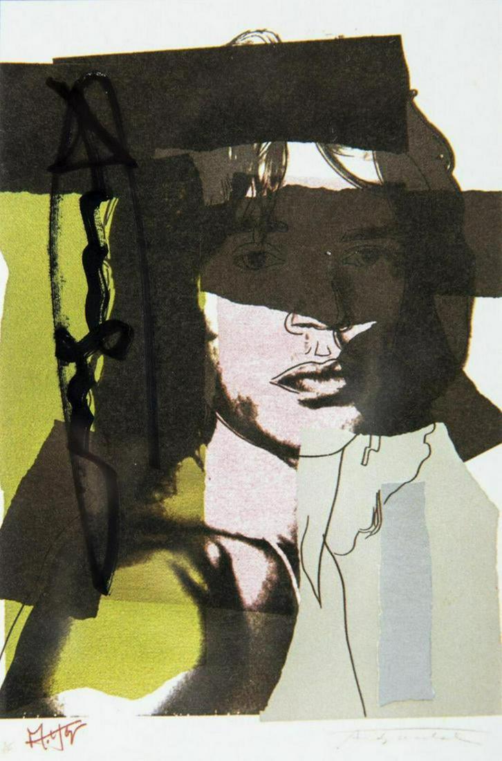 Andy Warhol Mick Jagger FS.II.145 Hand Signed Gallery: Artist: Andy Warhol Title: Mick Jagger FS II.145 Announcement Signed Invitation Medium: Lithograph Hand Signed by Warhol Size: 6" x 4" Signed: Hand Signed by Warhol Year: 1975 Edition: Limited Release