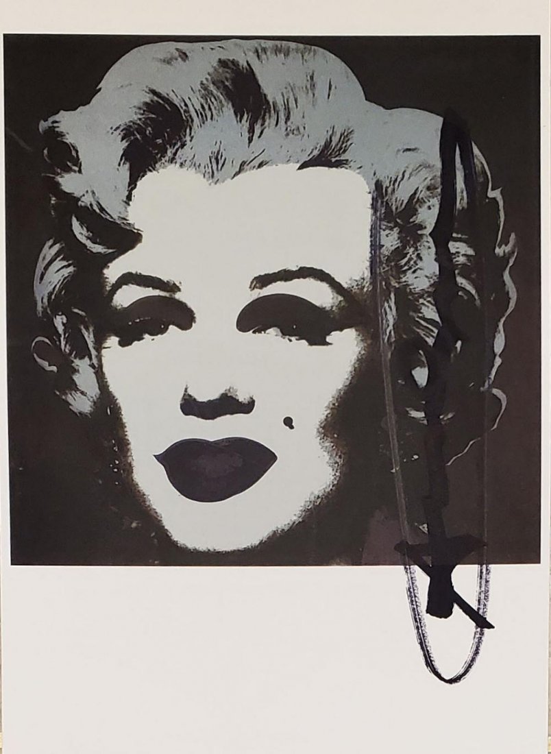 Andy Warhol, Marilyn Monroe Invitation 1967 hand signed: Andy Warhol, Marilyn Monroe 1967 invitation card Hand signed offset lithograph printed in colors, from the edition of an unknown size Paper Size: 4.1/8 x 5.7/8 inch, (10.5 x 15 cm) Images Size: 4.1/8