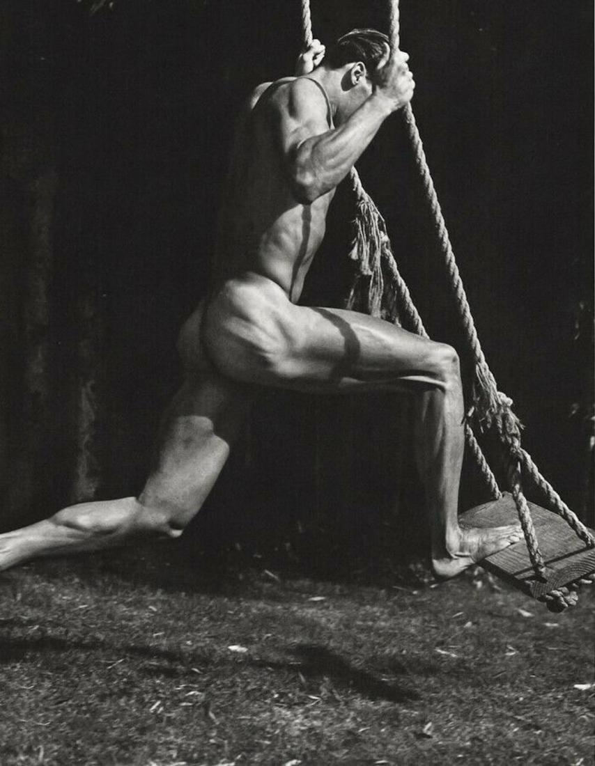 BRUCE WEBER, 1987 Body Physique Arango Swing: Photographer: Bruce Weber (born 1946) - American fashion photographer and filmmaker best known for his advertising photography for clients Abercrombie & Fitch, Calvin Klein, Pirelli, Ralph Lauren, Rev