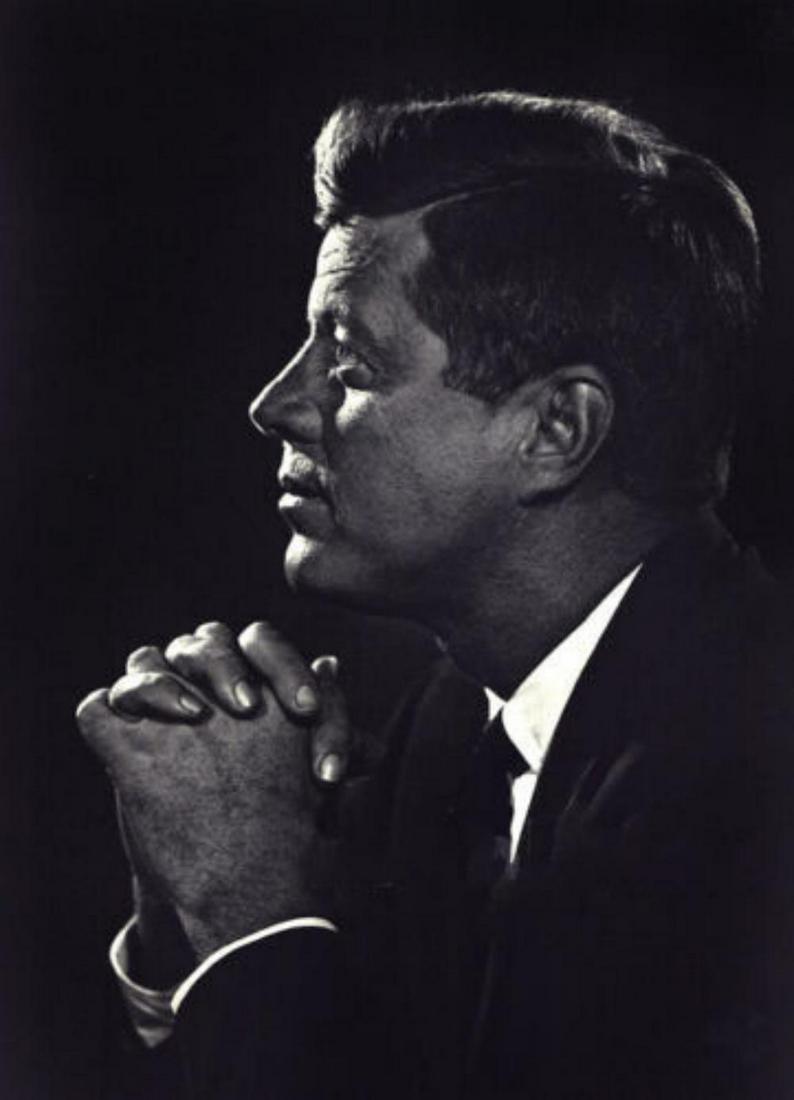 YOUSUF KARSH, U.S. President JOHN KENNEDY - 1960: Photographer: Yousuf Karsh (Armenian born Canadian, 1908 - 2002) - Internationally renown Canadian photographer best known for iconic portraits of historical figures including world leaders, artists, 