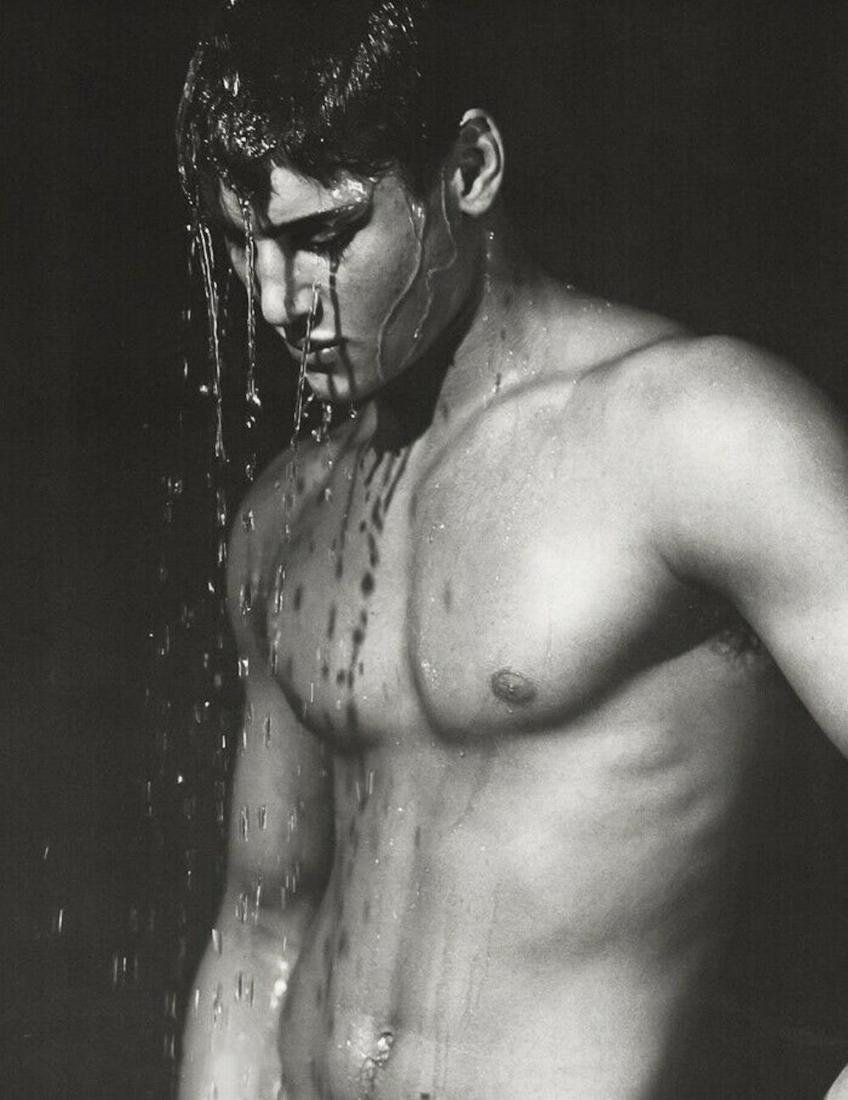 BRUCE WEBER, JUSTIN LAZARD Muscle Body, 1986: Photographer: Bruce Weber (born 1946) - American fashion photographer and filmmaker best known for his advertising photography for clients Abercrombie & Fitch, Calvin Klein, Pirelli, Ralph Lauren, Rev