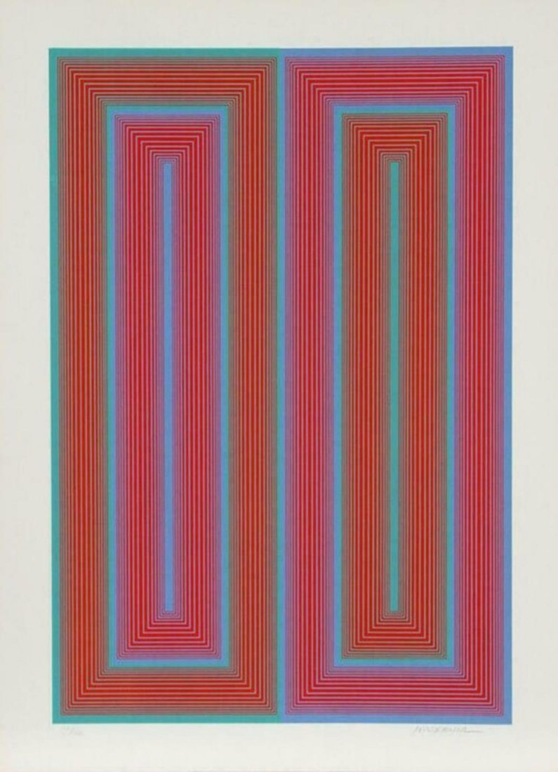 Richard Anuszkiewicz, from the Peace Portfolio: Artist: Richard Anuszkiewicz, American (1930 - )Title: untitled from the Peace Portfolio. Year: 1972. Medium: Serigraph, signed and numbered in pencil. Edition: 150. Size: 39.5 in. x 29 in. (100.33 cm