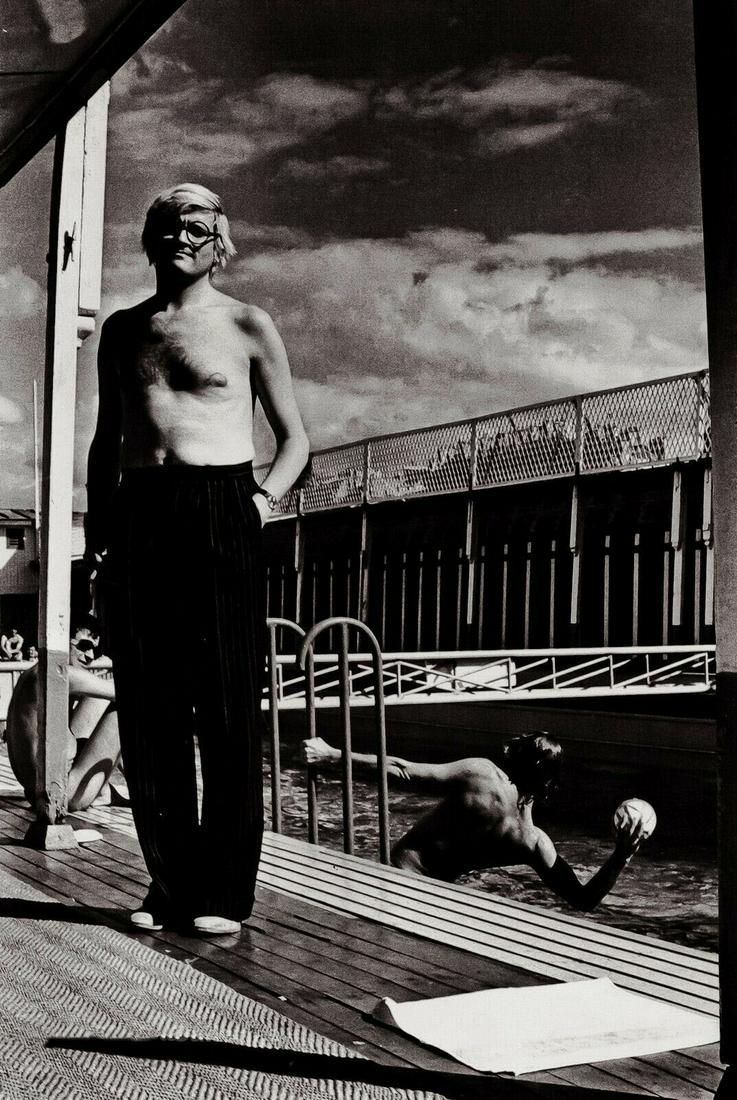 HELMUT NEWTON, 1975 Artist DAVID HOCKNEY Poolside Paris: Photographer: Helmut Newton (Germany, 1920 - 2004) - best known for his erotically charged highly stylized images, Helmut Newton was one of the most influential fashion photographers of all time.Title