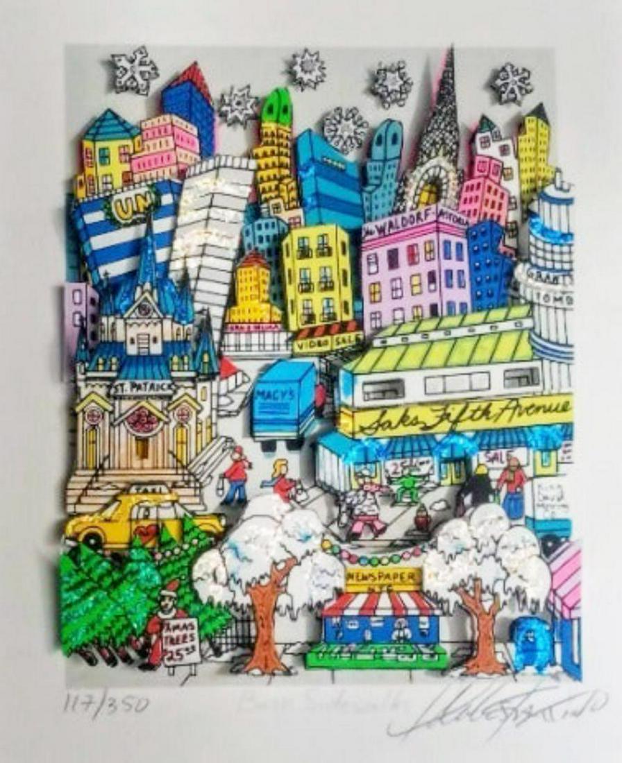 CHARLES FAZZINO "BUSY SIDEWALKS" 3D. SIGNED/#: "BUSY SIDEWALKS" This is a limited edition 3-D Pop Art piece by the Master of 3-D Art, Charles Fazzino! The art, entitled "Busy Sidewalks" was created in 1997. This piece is from the numbered edition 