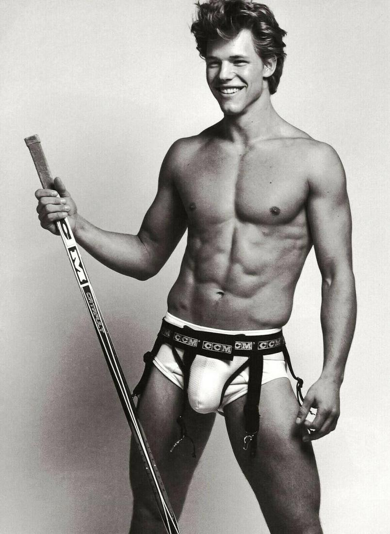 BRUCE WEBER, Hockey MATS CHRISTEEN, Photo Engraving: Photographer: Bruce Weber (American, b. 1946) - internationally renowned American fashion photographer best known for his racy, erotically charged imagery. Weber has shot the ad campaigns of Calvin Kl