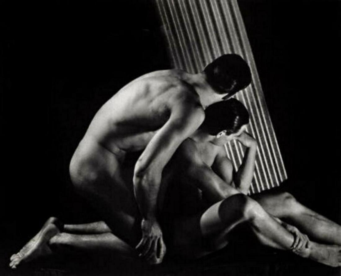 GEORGE PLATT LYNES, Male Nude - 1933: Photographer: George Platt Lynes (American 1907 - 1955) - Internationally renowned photographic artist - best known for portraiture, fashion, dance & nude studies.Subject: 2 nude males - classical the