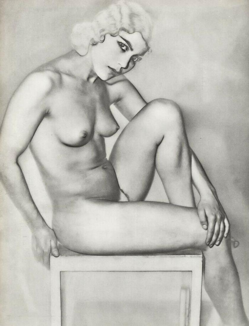 MAN RAY Female, Natasha - 1930 Photo Gravure: Photographer: Man Ray (American born, 1890 - 1976) - Considered one of the most influential artists of the 20th century Man Ray lived most of his life in Paris, France. Best described as a modernist, 