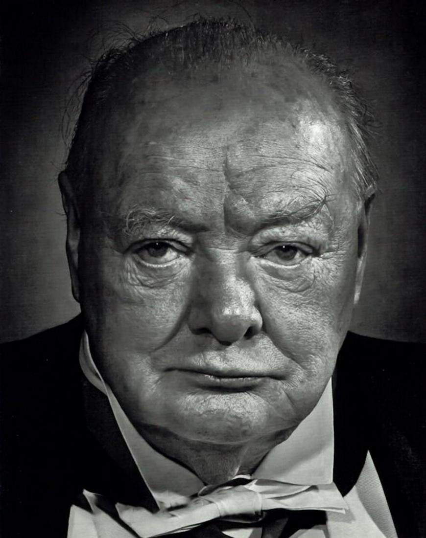 YOUSUF KARSH, 1956 WINSTON CHURCHILL, Photogravure: Photographer: Yousuf Karsh (Armenian born Canadian, 1908 - 2002) - Internationally renown Canadian photographer best known for iconic portraits of historical figures including world leaders, artists, 