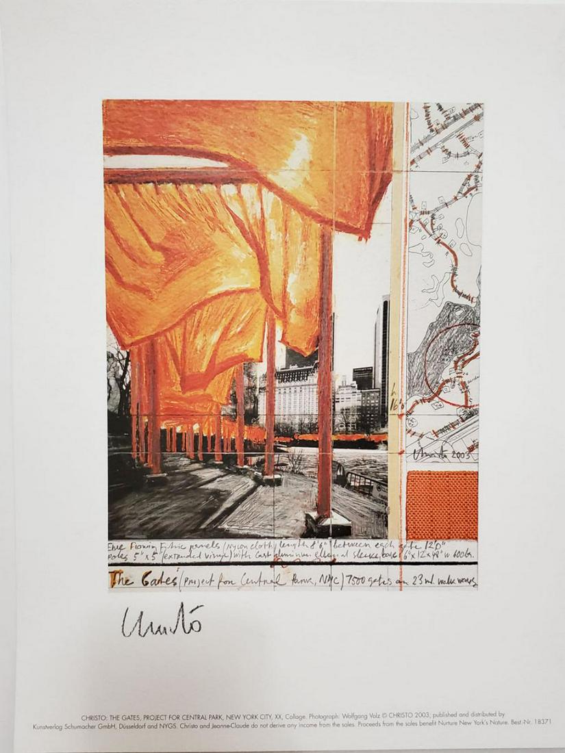 Christo The Gates XX, 2003, Lithograph, Hand signed (1 of 1)