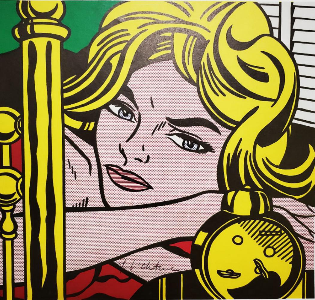 ROY LICHTENSTEIN, Blonde waiting hand signed lithograph (1 of 1)