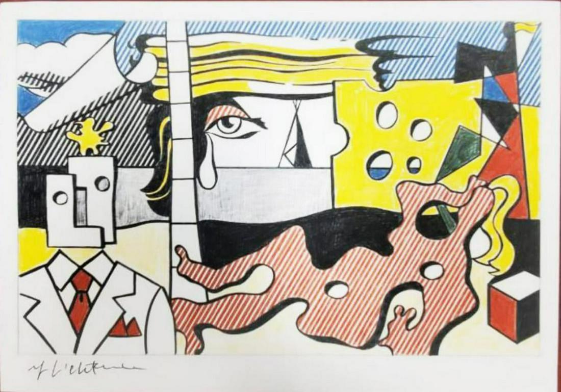 ROY LICHTENSTEIN, Landscape with Figures, 1977 signed (1 of 1)
