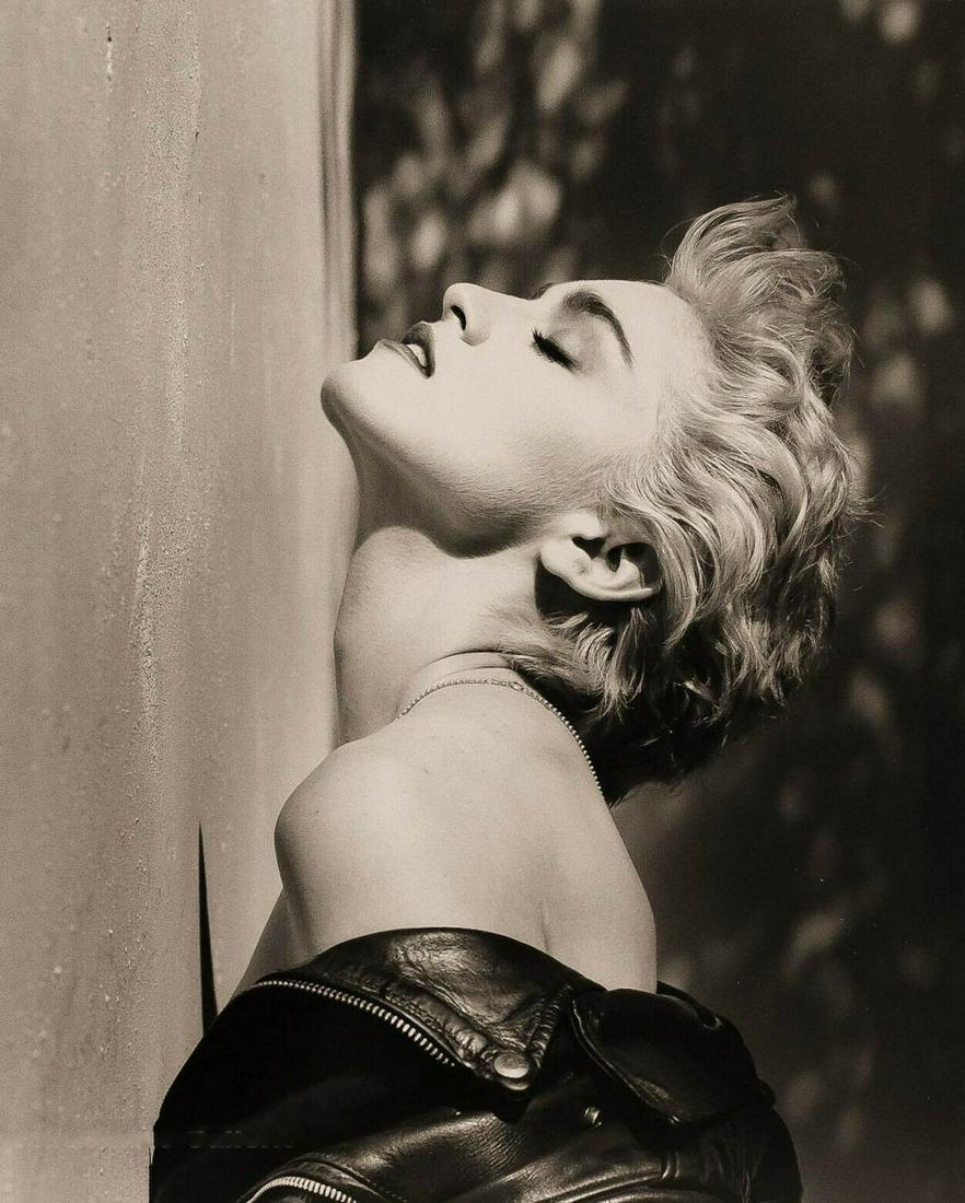 HERB RITTS, Madonna, Hollywood, 1988: Photographer: Herbert "Herb" Ritts (American, 1952 - 2002) - renowned fashion, art and portrait photographer. Title: "Madonna, Hollywood" Date Of Negative: 1986 Type Of Print: Authentic Vintage Sheet 