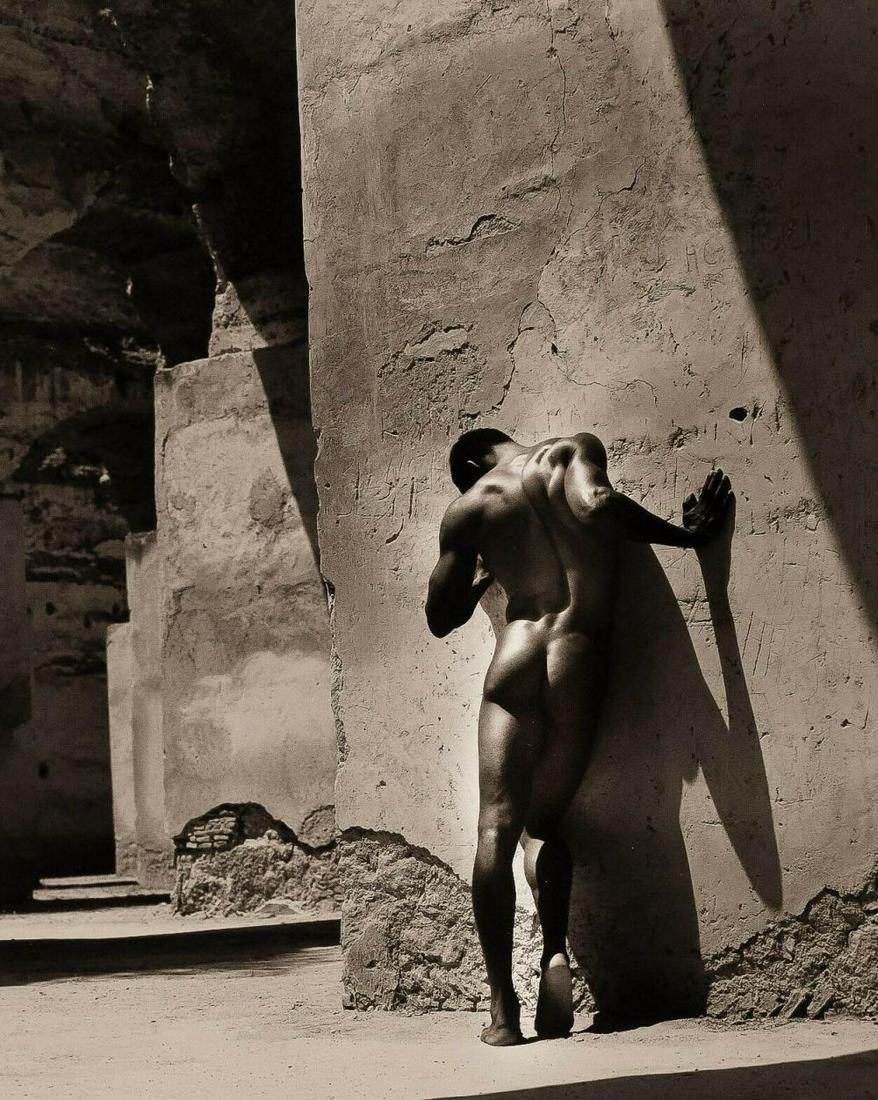 HERB RITTS, Thorne IV, Morocco, 1992: Photographer: Herbert "Herb" Ritts (American, 1952 - 2002) - renowned fashion, art and celebrity photographer. Subject: Thorne IV, Morocco. Date Of Negative: 1992 Type Of Print: Quadtone Photo Engravi