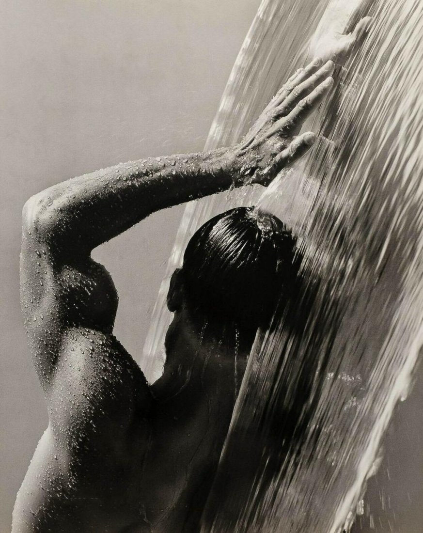 HERB RITTS, Waterfall IV, Hollywood, 1988: Photographer: Herbert "Herb" Ritts (American, 1952 - 2002) - renowned fashion, art and celebrity photographer. Subject: "Waterfall IV, Hollywood" Date Of Negative: 1988 Type Of Print: Fine Duotone Pho