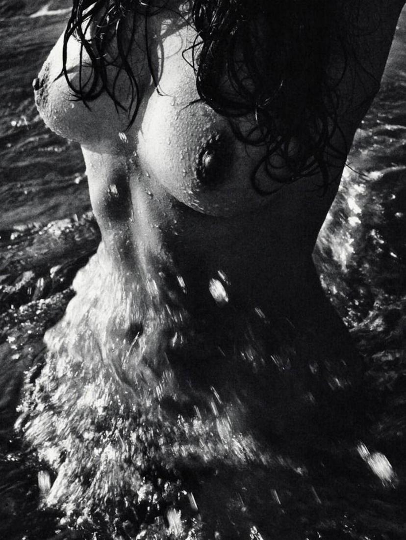 LUCIEN CLERGUE, Woman Water Wave Ocean - 1968: Photographer: Lucien Clergue (France, 1934 - 2014) - renowned French photographer with a diverse body of work, he is perhaps best known for his dynamic female nude studies in and around water which of