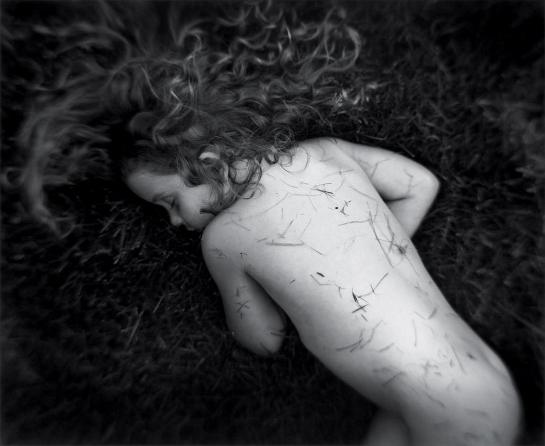 Sally Mann, Fallen child , 1989: Photographer: Sally Mann is an American photographer, widely known for her large-format, black-and-white photographs—at first of her young children, then later of landscapes suggesting decay and dea