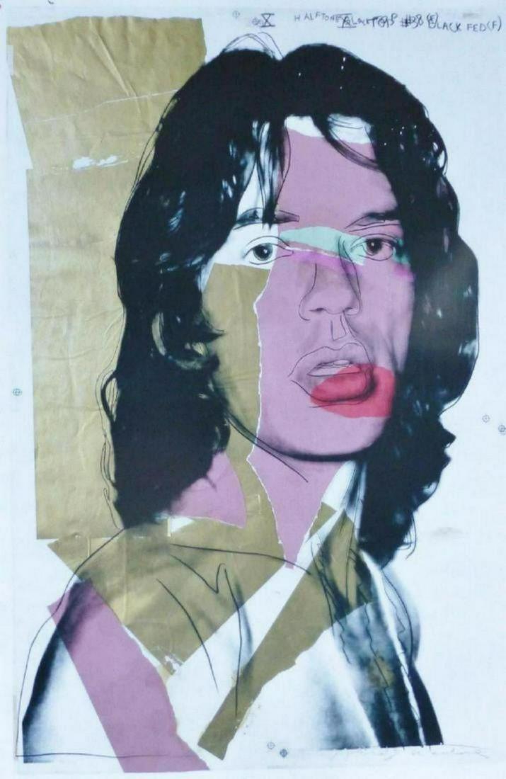 ANDY WARHOL "MICK JAGGER 1975" ROLLING STONES FRAMED (1 of 4)