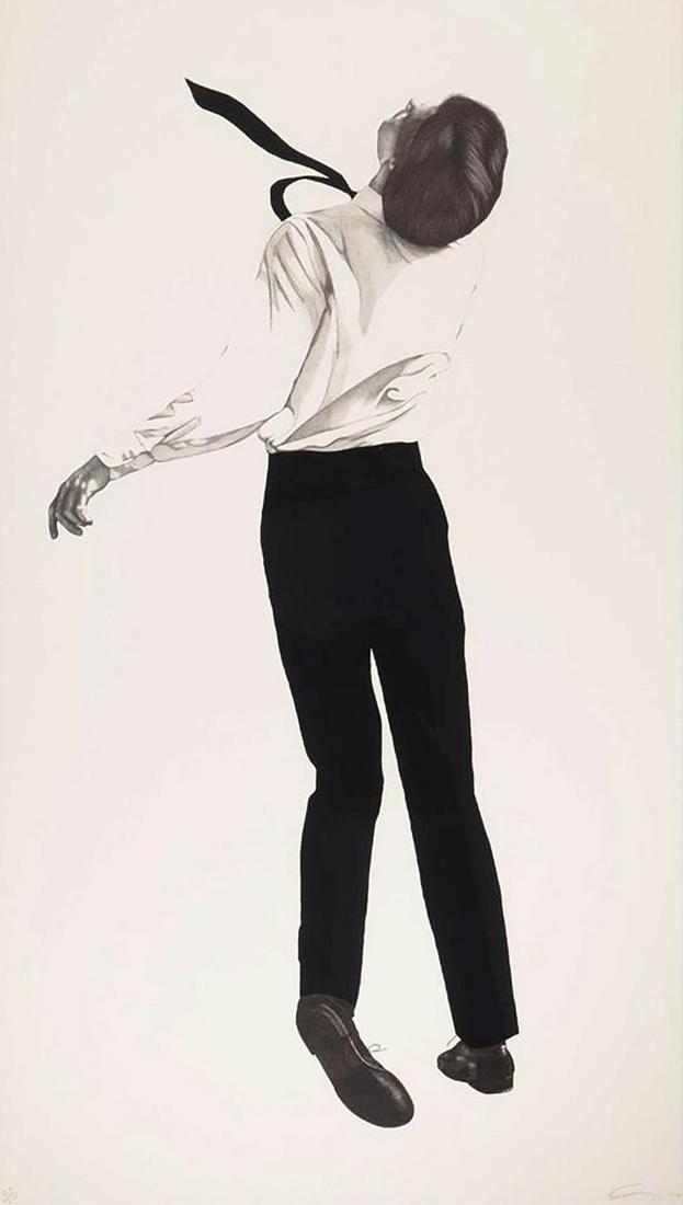 Robert Longo, Joseph from the Men in Cities series: Robert Longo . Joseph from the Men in Cities series. 2000 . Lithograph on Arches paper . 72 h x 41 w in. (183 x 104 cm) . Signed, dated and numbered to lower left XX/50 . Published by Wolfryd-Selway F