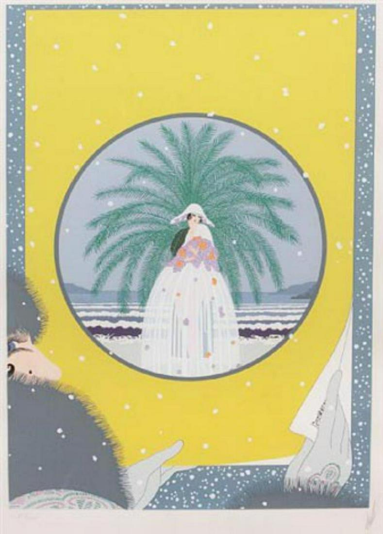 Erte, "Riviera - 1978" Serigraph signed & numbered, COA (1 of 1)