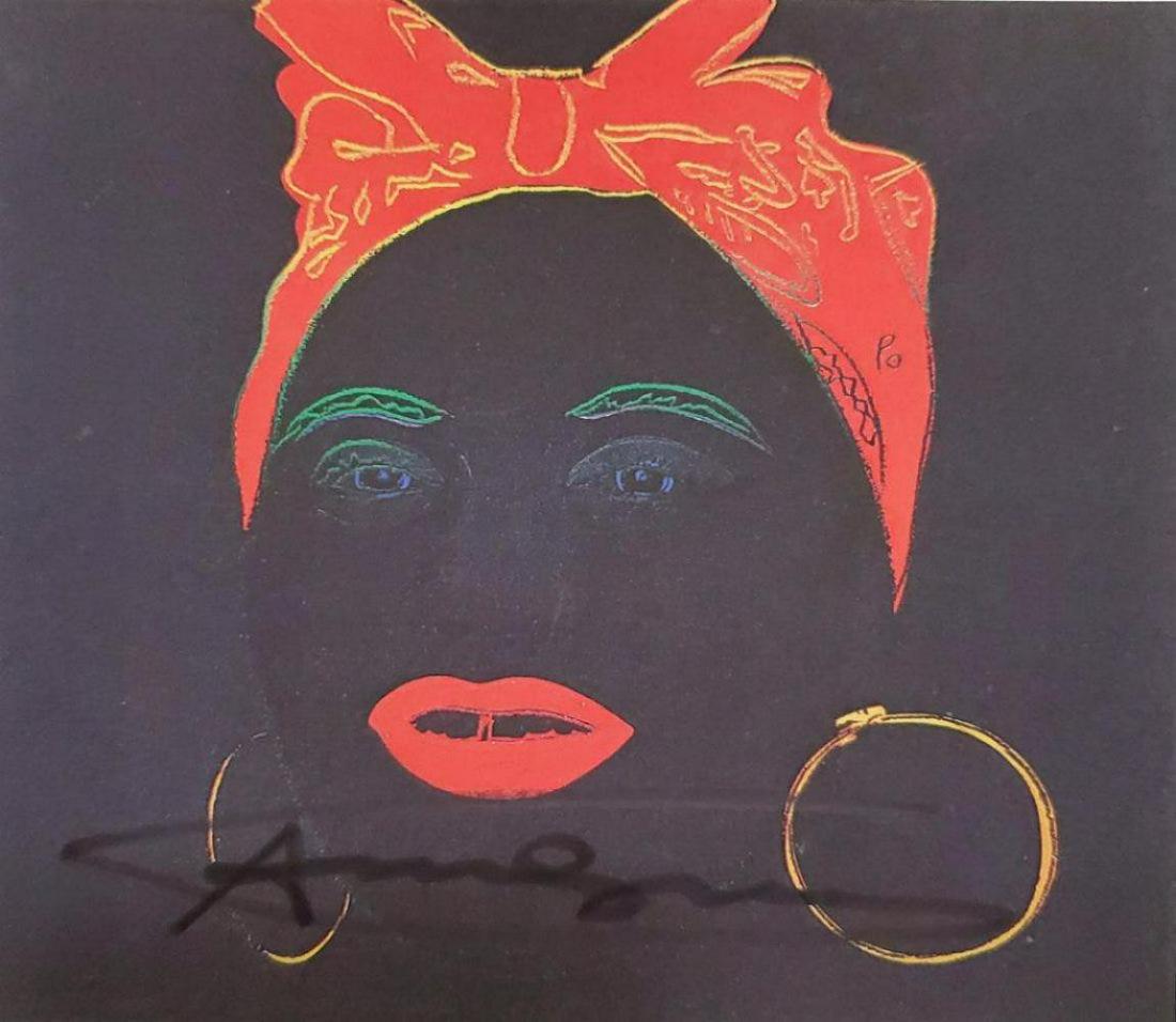 Andy Warhol, Mammy Sylvia Williams, Hand Signed: Andy Warhol Hand Signed Color Lithograph (Invitation) The Mammy Sylvia Williams from the Myth Folio . Image size: 7.09 in. (18.00 cm.) (height) by 7.09 in Frame size approx.: 18" x 18" . LFA/WKA is no