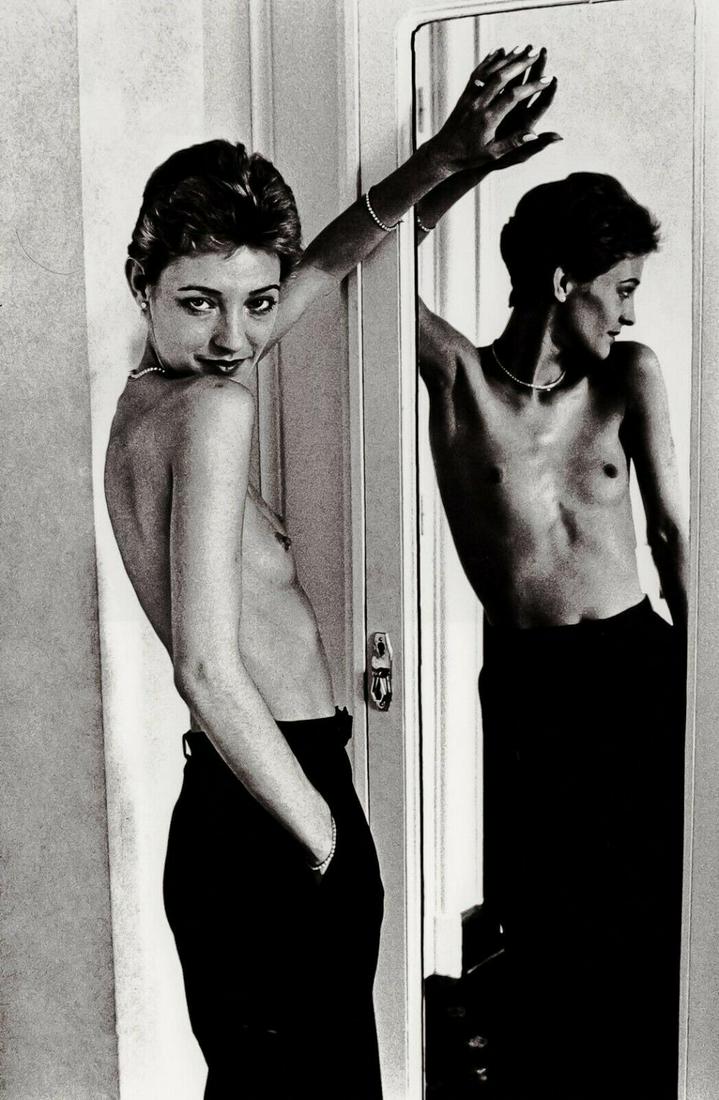 Helmut Newton "Loulou de la Falaise, Hotel Pont-Royal,: Photographer: Helmut Newton (Germany, 1920 - 2004) - best known for his erotically charged highly stylized images, Helmut Newton was one of the most influential fashion photographers of all time. Subj