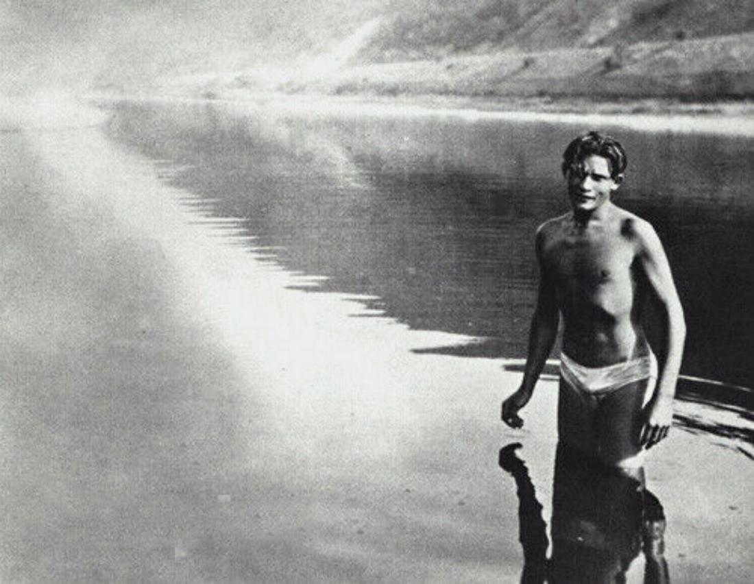 HERBERT LIST, 1929 Young Male Rhine River: Photographer: Herbert List (German, 1903 - 1975) - Internationally renowned German photographer. Subject: Young man in river - Rhine River, Germany. Date Of Negative: 1929 Type Of Print: Sheet Fed Pho