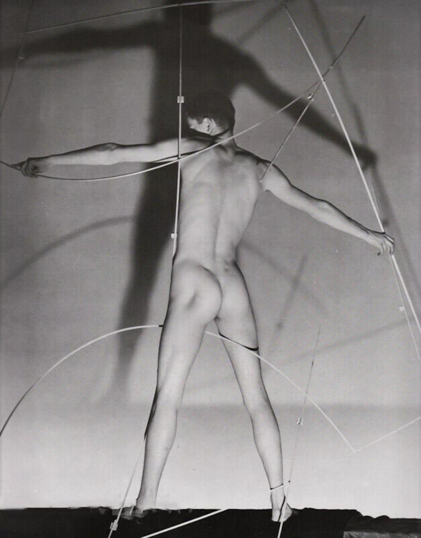 GEORGE PLATT LYNES, Male Nude - 1943: Photographer: George Platt Lynes (American 1907 - 1955) - Internationally renowned photographic artist - best known for portraiture, fashion, dance & nude studies.Subject: Male nude study Date Of Nega